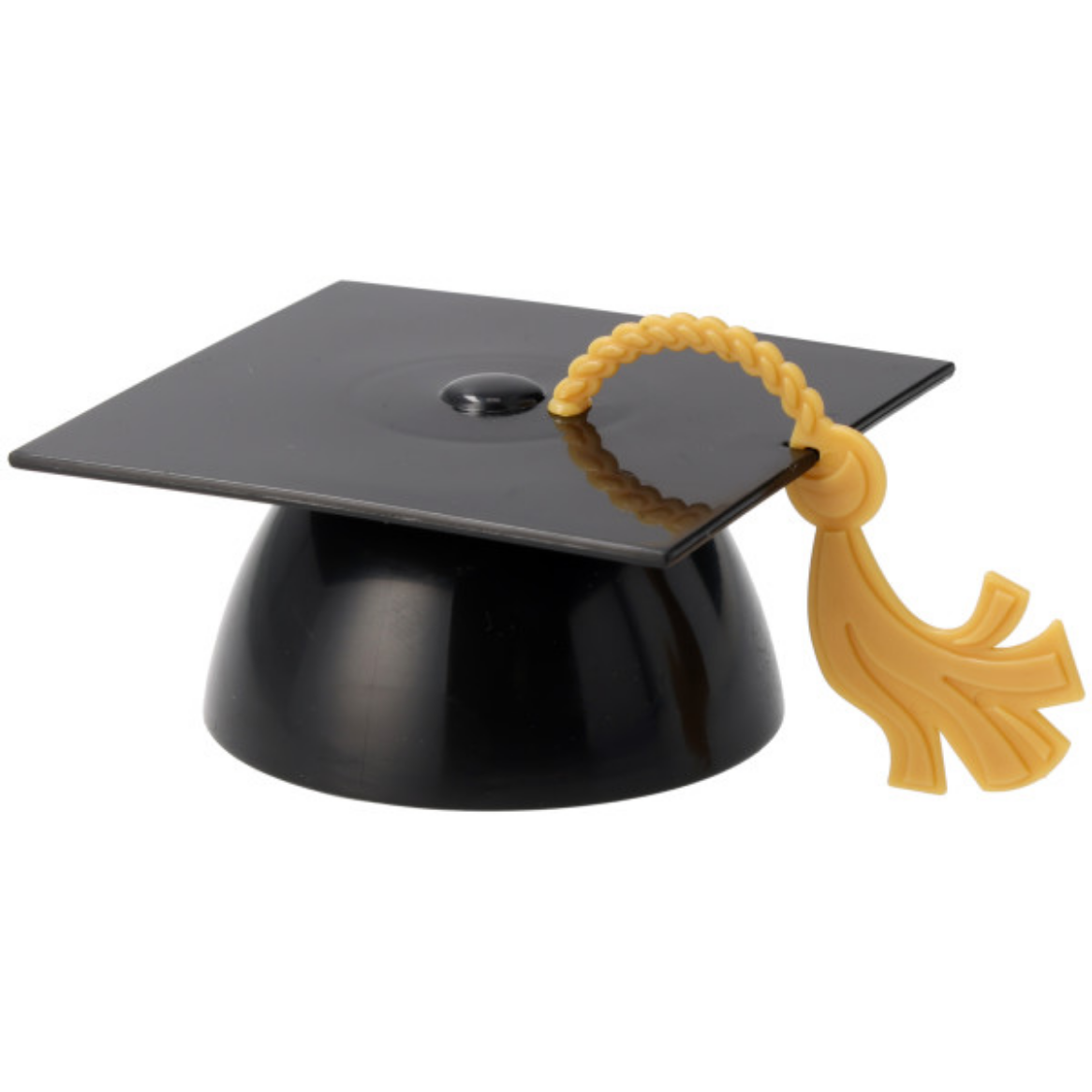 Small Plastic Black Grad Cap Cake Topper