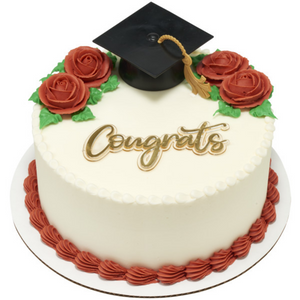 Small Plastic Black Grad Cap Cake Topper