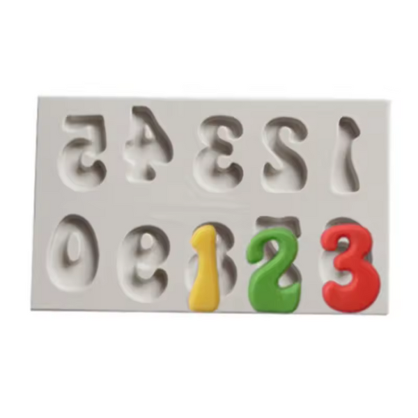 Silicone Mold Groovy Number