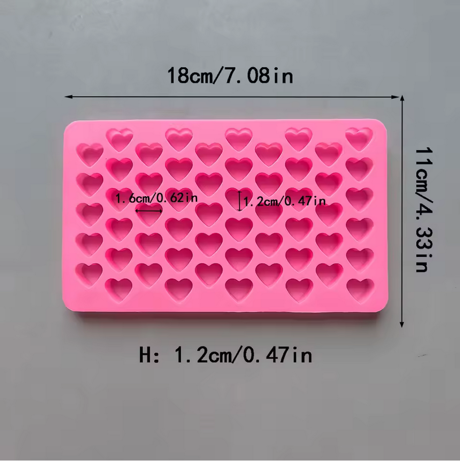 Silicone Mold 3D Mini Heart 55 Cavity