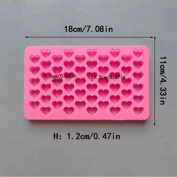 Silicone Mold 3D Mini Heart 55 Cavity