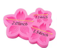 Silicone Mold Wild Flower 3pcs