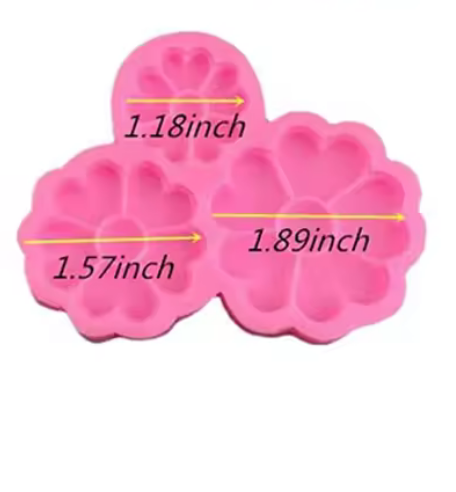 Silicone Mold Flower 3pcs