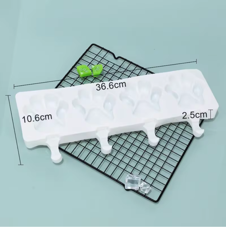 Silicone Cakesicle Mold Dog Paw 4pcs