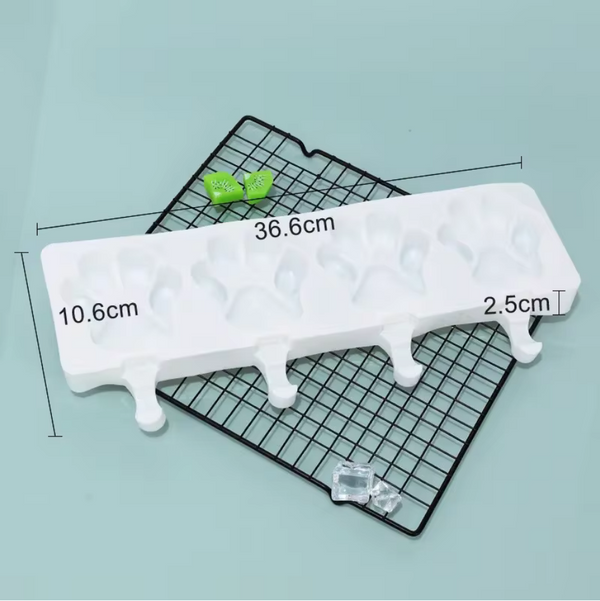 Silicone Cakesicle Mold Dog Paw 4pcs