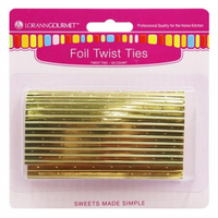 Gold Twist Ties 50 pcs