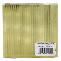 Gold Twist Ties 50 pcs