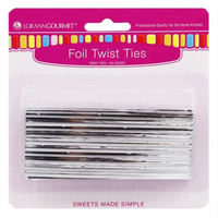 Silver Twist Ties 50 pcs