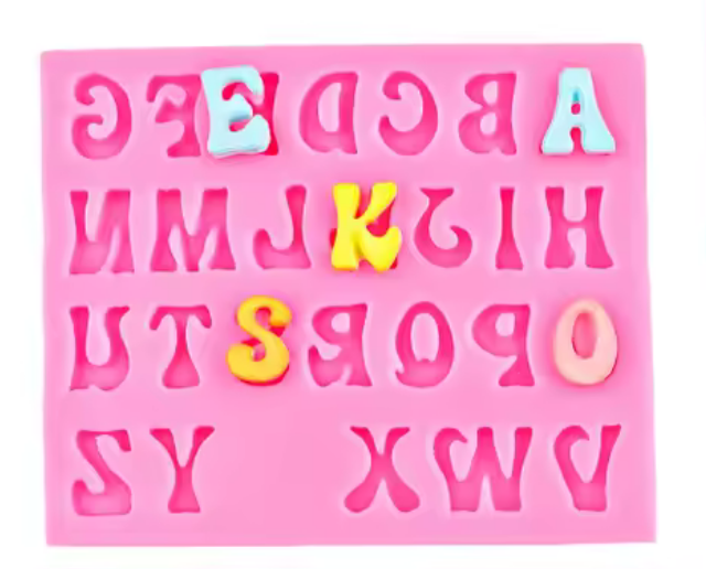 Silicone Mold Upper Case Groovy Letter