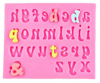 Silicone Mold Lower Case Groovy Letters