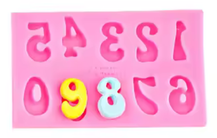 Silicone Mold Groovy Number