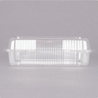 Clear Hinged PET Plastic 9" Medium Oblong Container