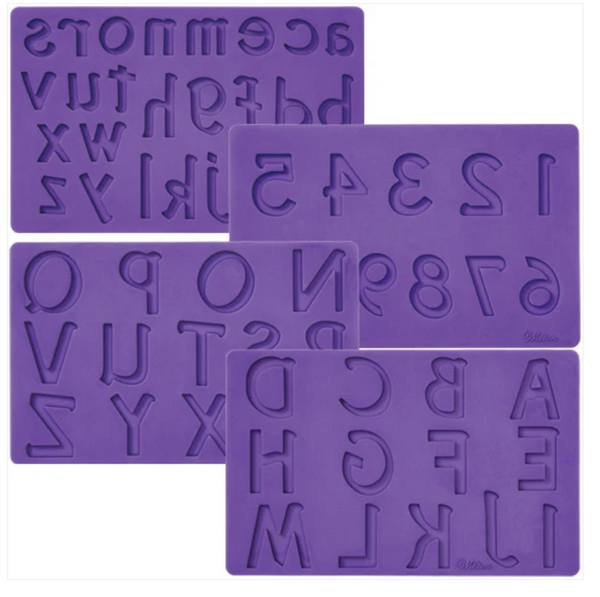 Wilton Letter/Number 4pcs Mold