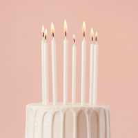 Pearlized White Metallic Candles