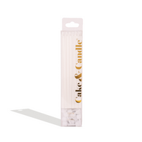 Pearlized White Metallic Candles