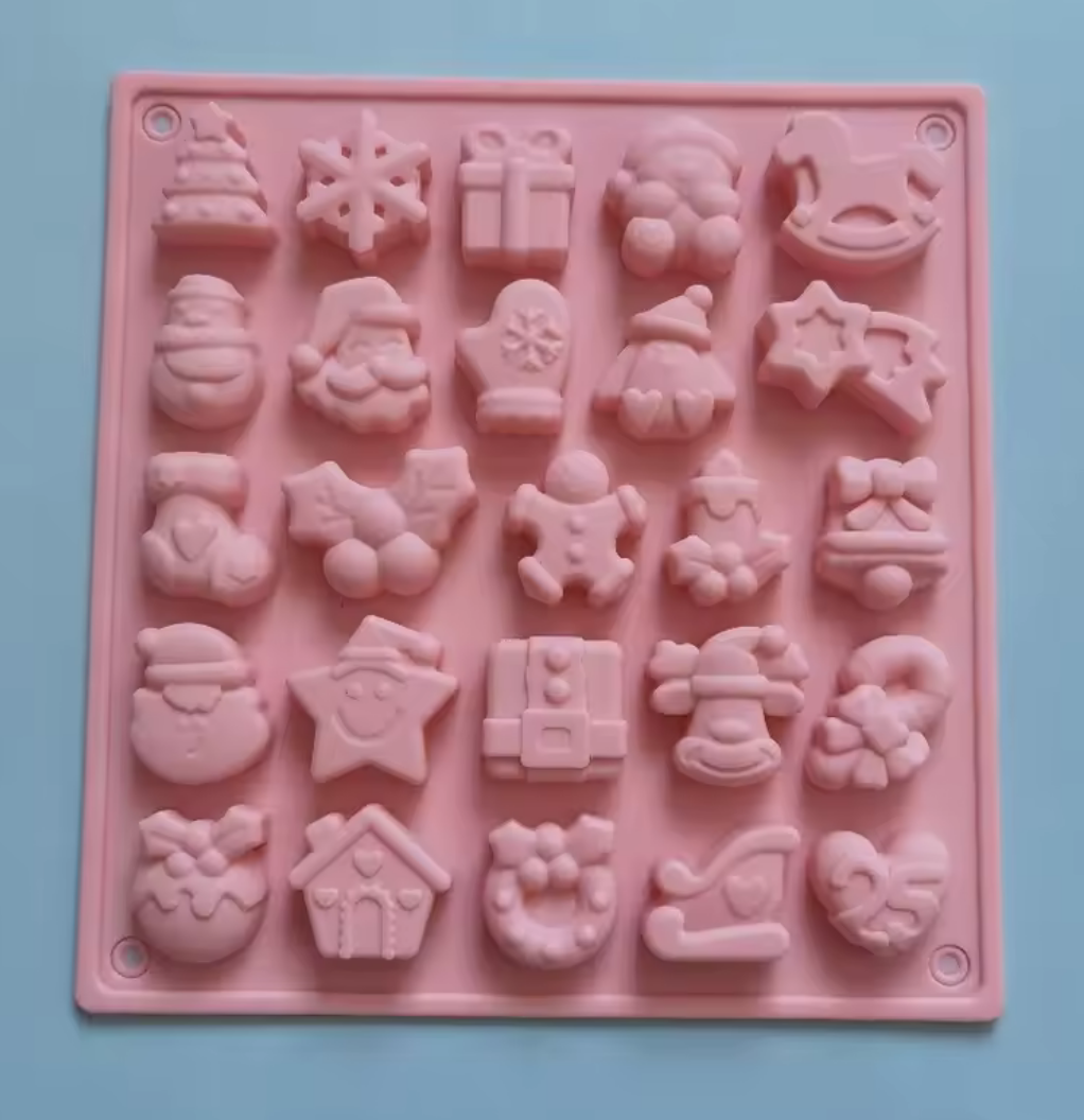 Silicone Mold Mini Christmas Asst
