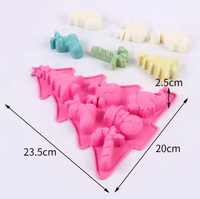 Silicone Mold Christmas Asst. 6pcs