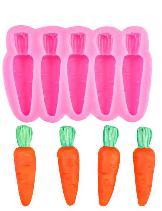 Silicone Mold Carrot 5 Pcs
