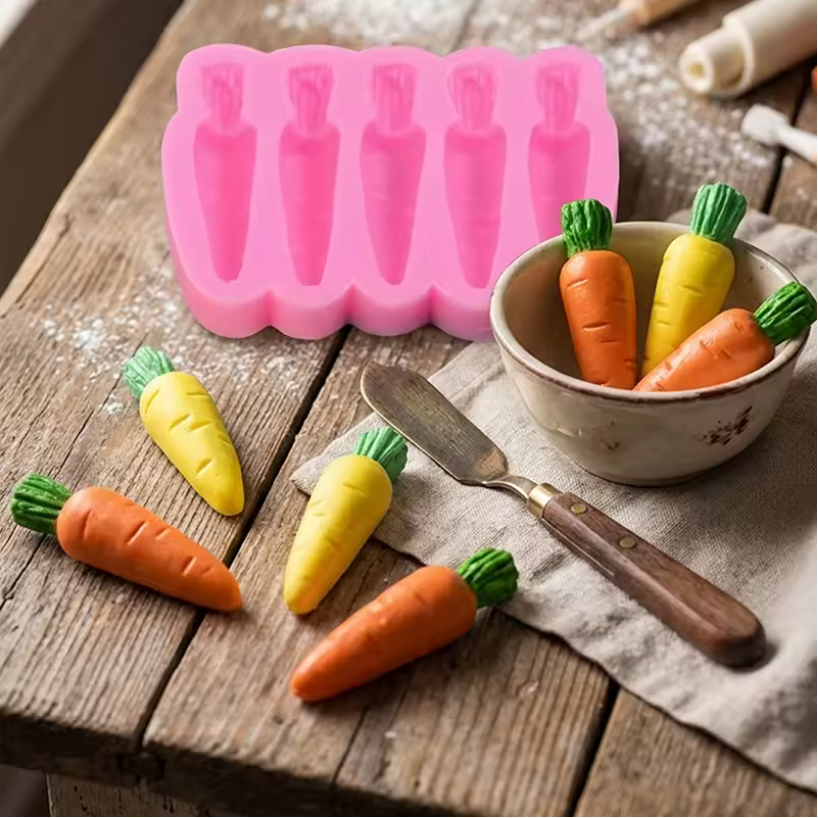 Silicone Mold Carrot 5 Pcs