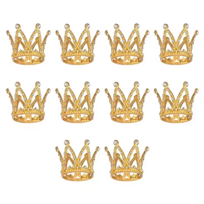 Tiny Gold Crown Cake Topper