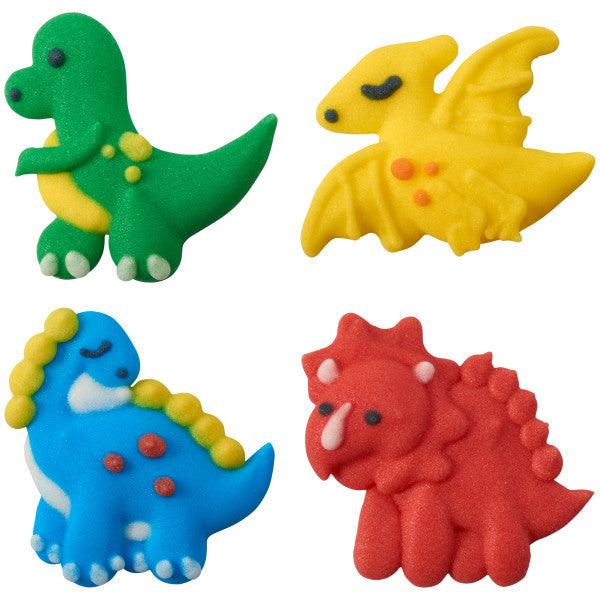 Royal Icing Toppers Dinosaurs 4pcs - Sweet Life Cake Supply