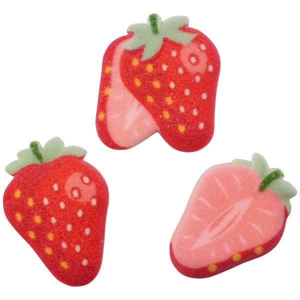 New Dec On Strawberry 6 PCS - Sweet Life Cake Supply
