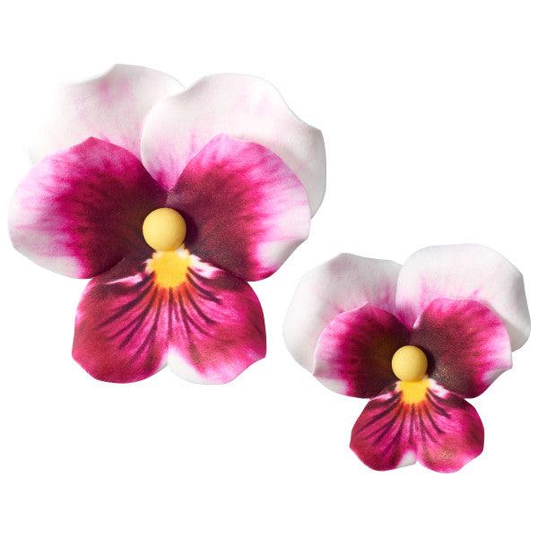 Gum Paste Flowers Pink Pansies* - Sweet Life Cake Supply