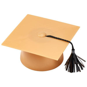 Plastic Gold Grad Cap Cake Topper - Sweet Life Cake Supply