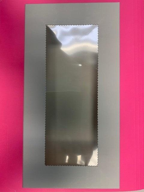 9" x 4.5” x 1.5" White Window Box - Sweet Life Cake Supply