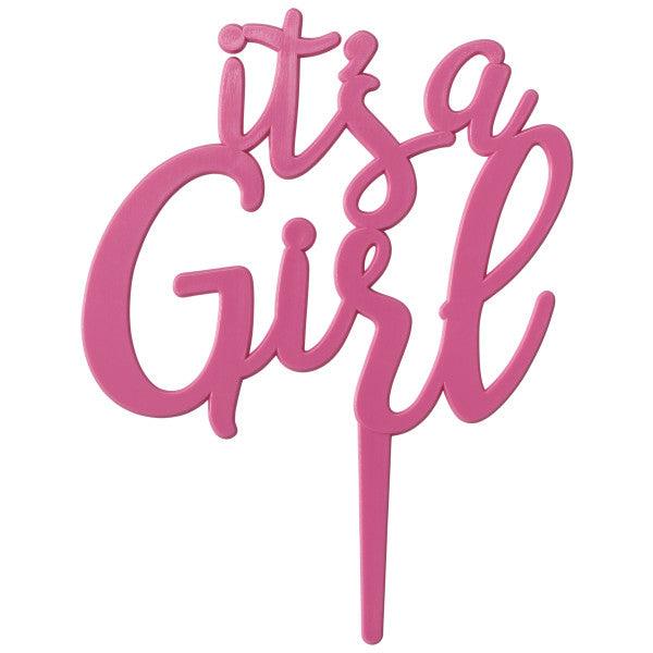 It's a Girl Cake Topper Pink - Sweet Life Cake Supply
