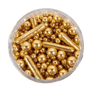 Sprinks Gold Sprinkle Blends Bubble and Bounce Shiny Gold - Sweet Life Cake Supply