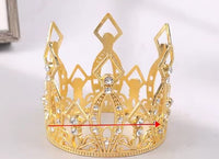 Small Gold Crown Cake Topper 2.76"