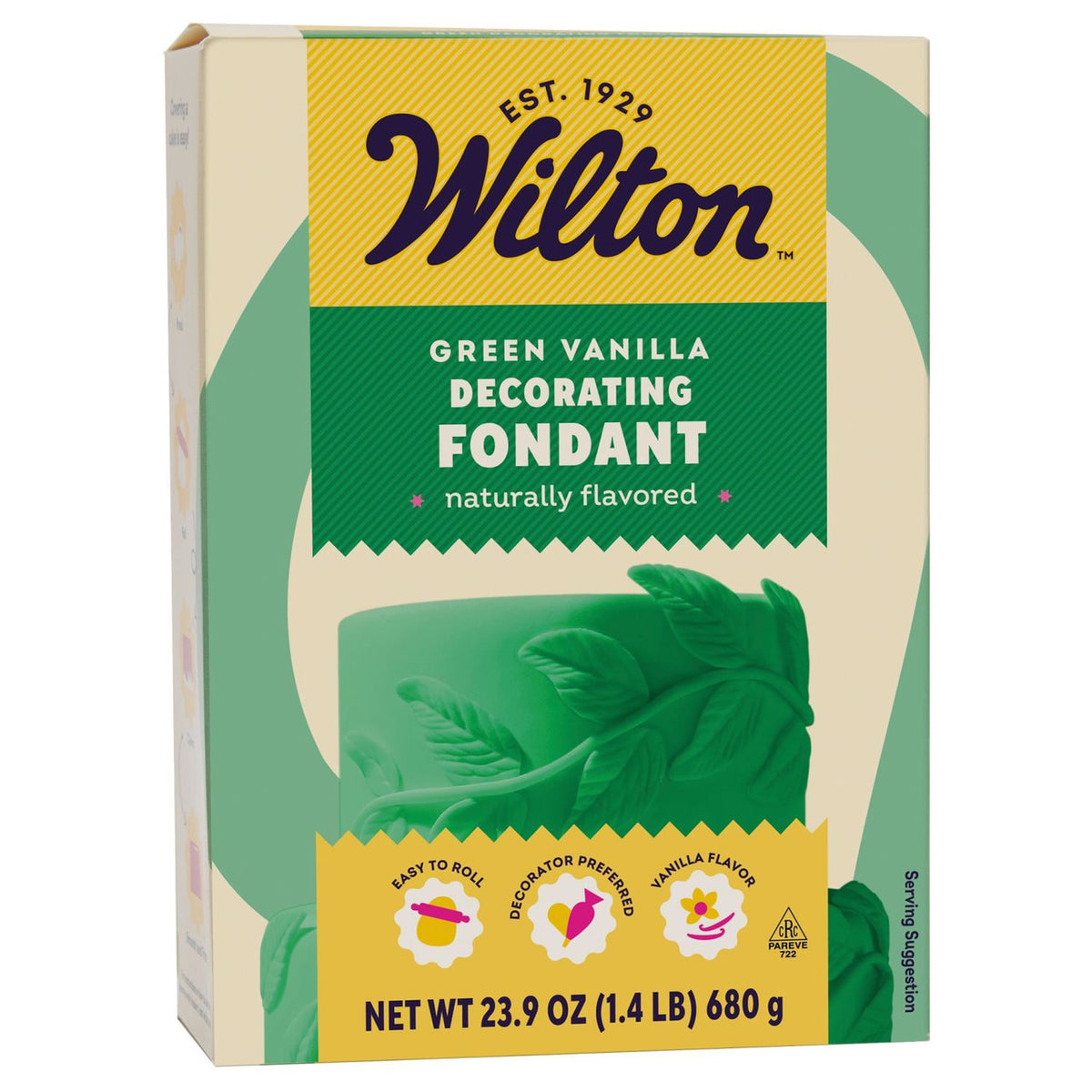 Wilton Decorator Preferred Easy to Roll Fondant, Vanilla Flavored, Green, 24-Ounce
