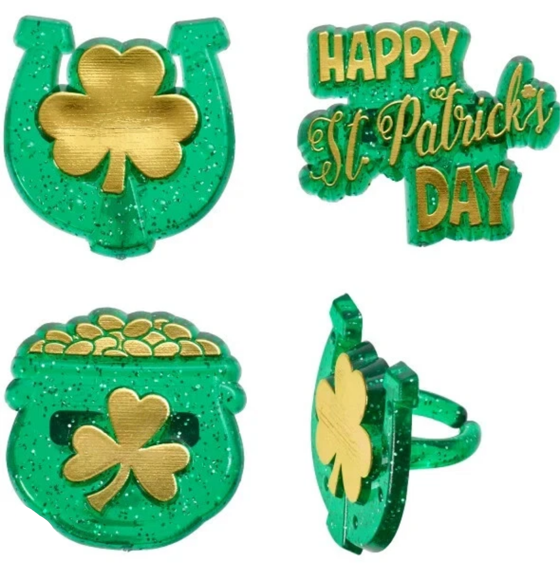 St. Patrick's Day Ring Assortment Horse Shoe 12pcs