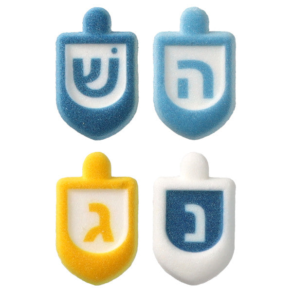 Dreidel Assortment Sugar Dec On 8 pieces