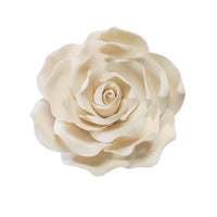 Gum Paste Large Ivory Rose 4"* - Sweet Life Cake Supply