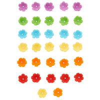 Wilton Mini Daisy Royal Icing Decorations, Rainbow