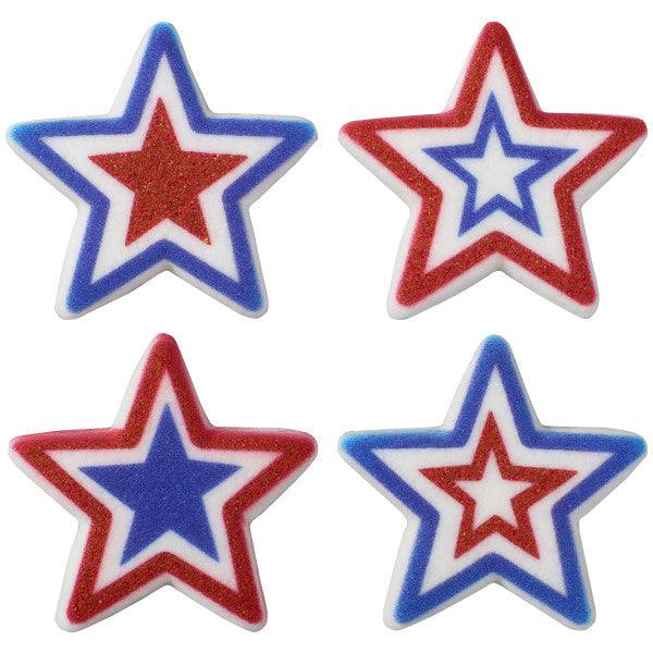 Dec On Patriotic Stars 6 PCS