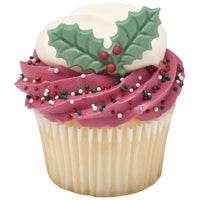Holly Leaves & Berries 6pcs SugarStyle® Edible Decorations