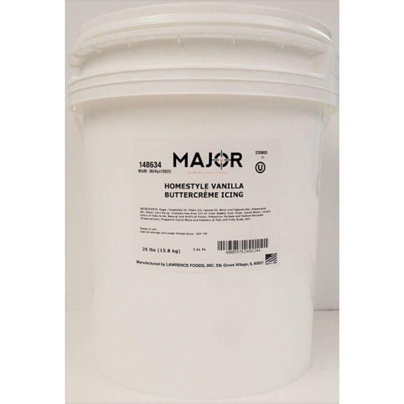 Major Bakery Solutions Homestyle Vanilla Buttercreme Icing, 35 Pounds