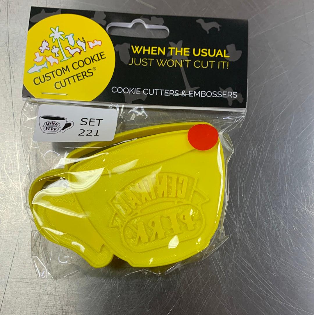 CCC Cutter & Embosser Set Central Perk Coffee Cup - Sweet Life Cake Supply