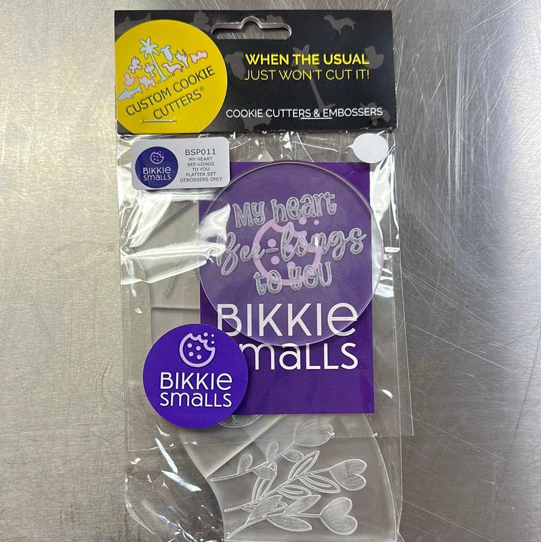 Bikkie Smalls My Heart Bee-longs to You Platter Debosser - Sweet Life Cake Supply