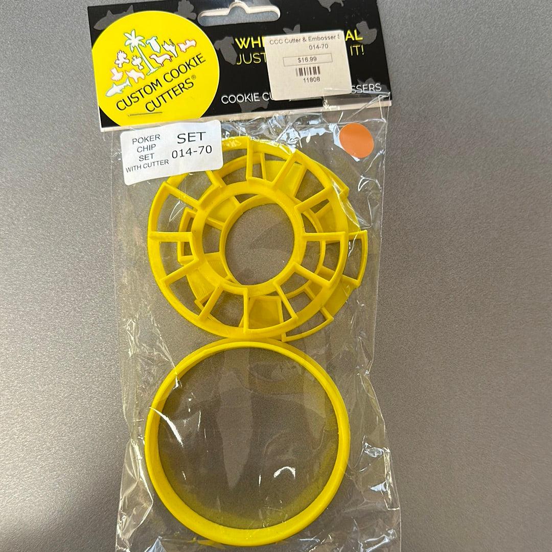 CCC Cutter & Embosser Set Poker Chip - Sweet Life Cake Supply