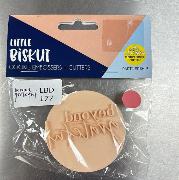 Little Biskut Embosser Beyond Grateful - Sweet Life Cake Supply