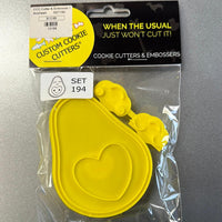 CCC Cutter & Embosser Set Avocado Heart - Sweet Life Cake Supply