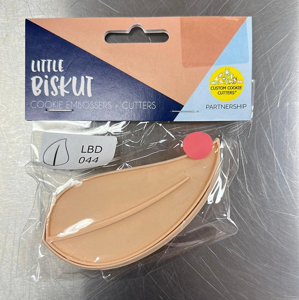 Little Biskut Cutter Set Straight Leaf Cutter & Embosser - Sweet Life Cake Supply