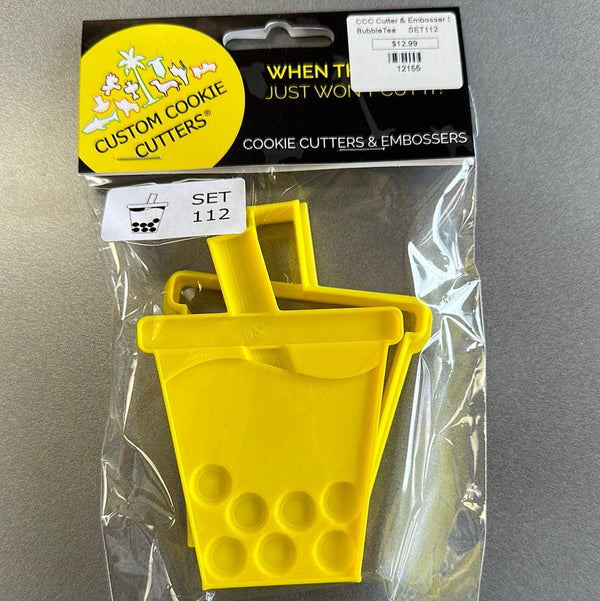 CCC Cutter & Embosser Set Bubble Tea - Sweet Life Cake Supply