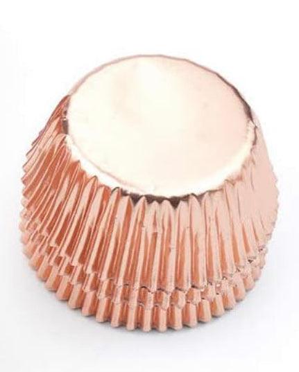 Rose Gold Foil Mini Cupcake Liners 100 Count* - Sweet Life Cake Supply