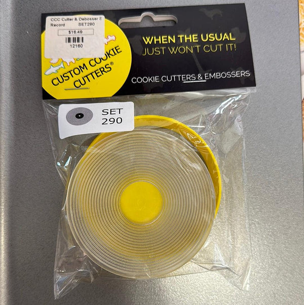 CCC Cutter & Debosser Set Record Disc - Sweet Life Cake Supply