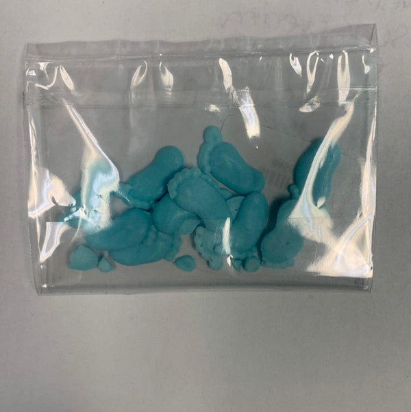 Royal Icing Toppers Assorted Small Baby Feet 12 pcs - Sweet Life Cake Supply